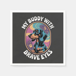 Serviette En Papier Dachshund My Buddy With Brave Eyes