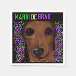 Serviette En Papier Dachshund Rouge        