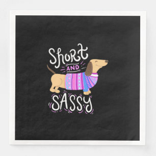Serviette En Papier Dachshund Short Et Sassy