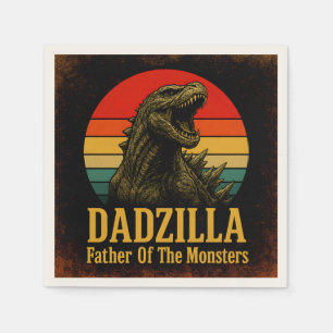Serviette En Papier Dadzilla Père De La Fête des pères Des Monstres