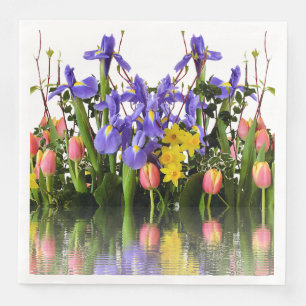 Serviette En Papier Daffodile, Tulipe, Crocus