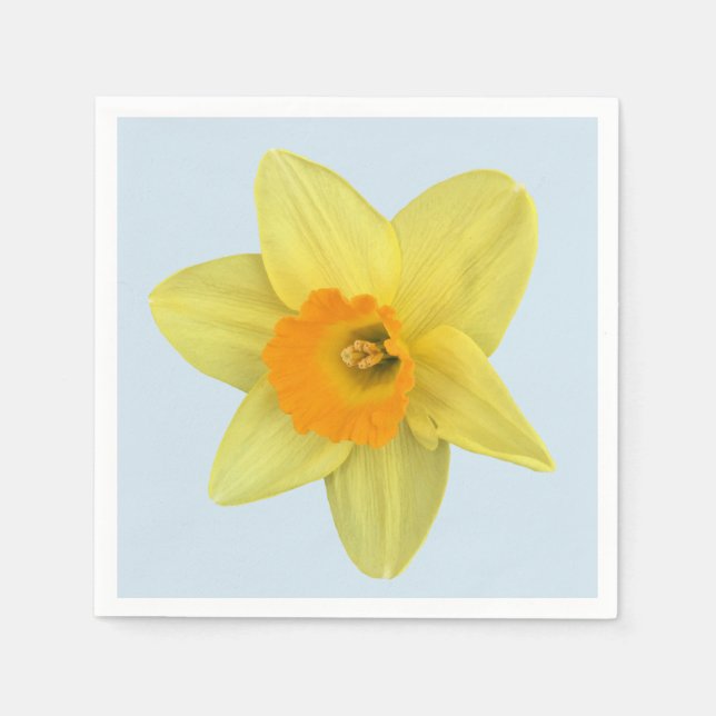 Serviette En Papier Daffodique de printemps jaune (Devant)