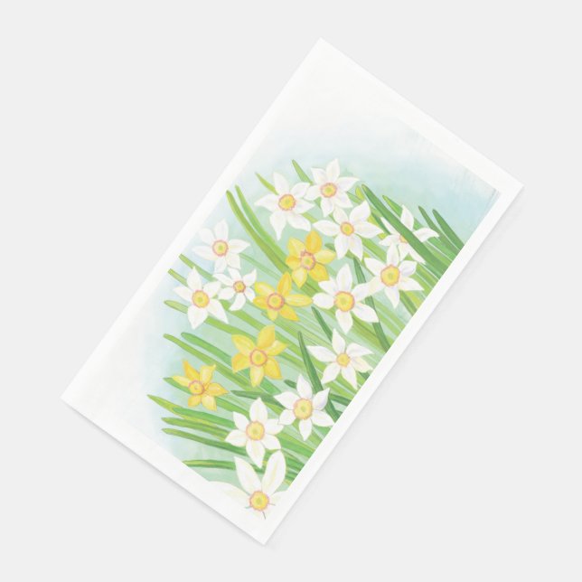 Serviette En Papier Daffodiques de printemps (Coin)