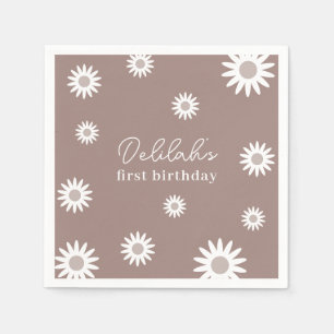 Serviette En Papier Daisy Invitation d'anniversaire