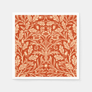 Serviette En Papier Damas florales de style Art nouveau, Mandarin Oran