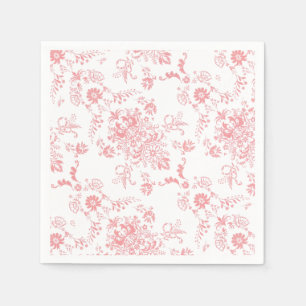 Serviette En Papier Damas rose