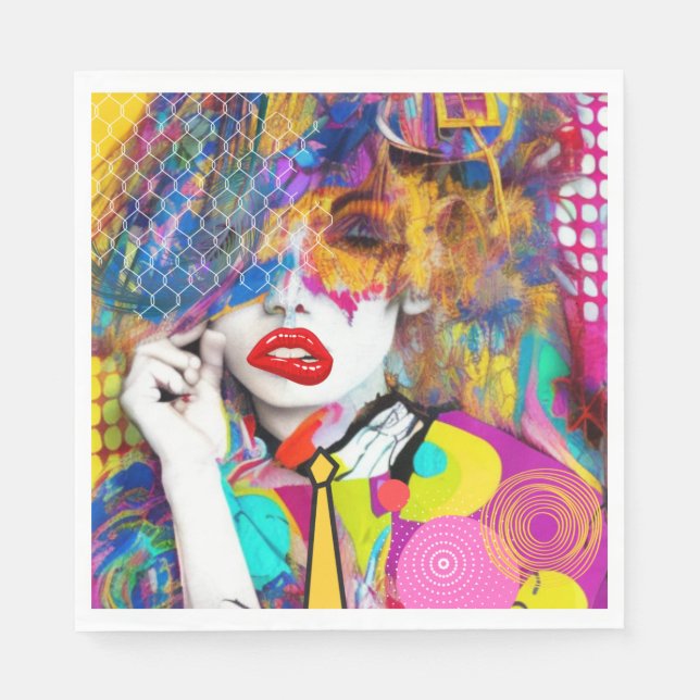 Serviette En Papier Dame Clashy (Devant)