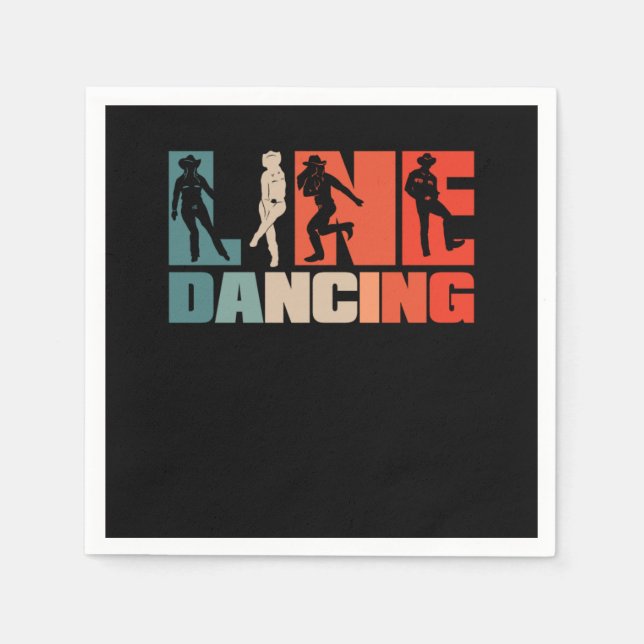 Serviette En Papier Dancing Vintage Western (Devant)
