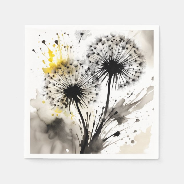 Serviette En Papier Dandelions (Devant)