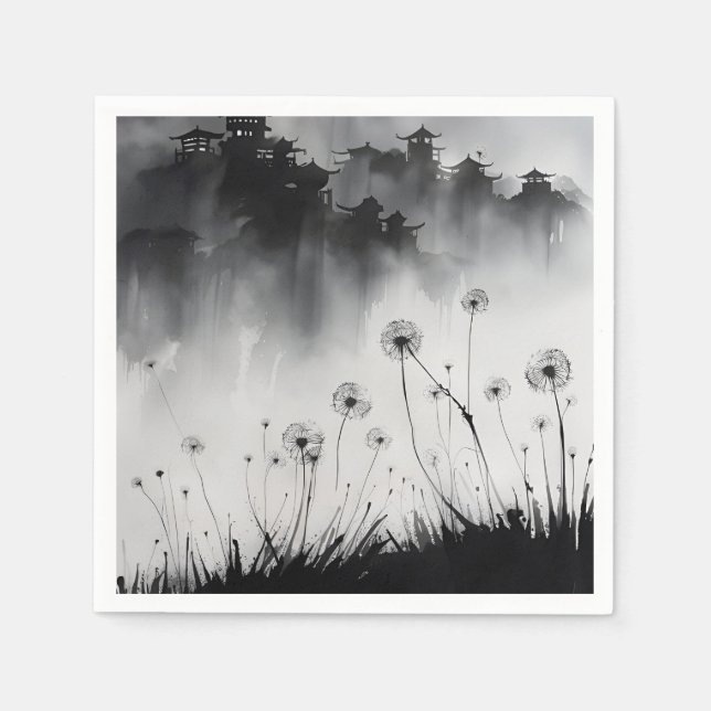 Serviette En Papier Dandelions (Devant)