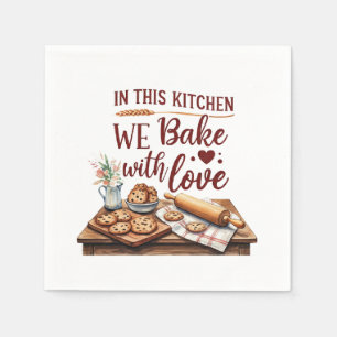 Serviette En Papier Dans Cette Cuisine Nous Cuisinons Avec Amour - Coo