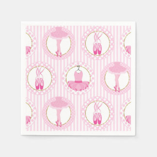Serviette En Papier Danse de ballet rose - Danse de Ballerina Tutu