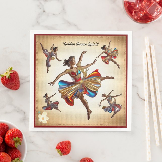 Serviette En Papier "Danse en fleur" (En situation)