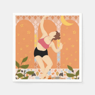 Serviette En Papier Danse Lune