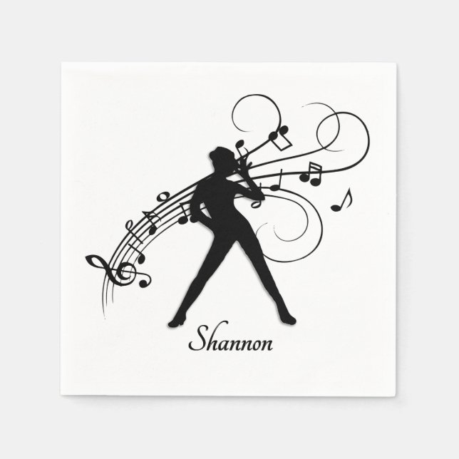 Serviette En Papier Danse moderne (Devant)