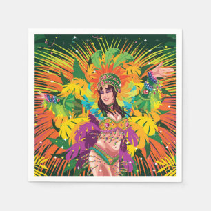 Serviette En Papier Danseur du carnaval de Rio