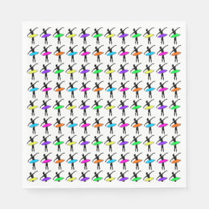 Serviette En Papier Danseurs de ballet Ballerina Neon Danse Anniversai