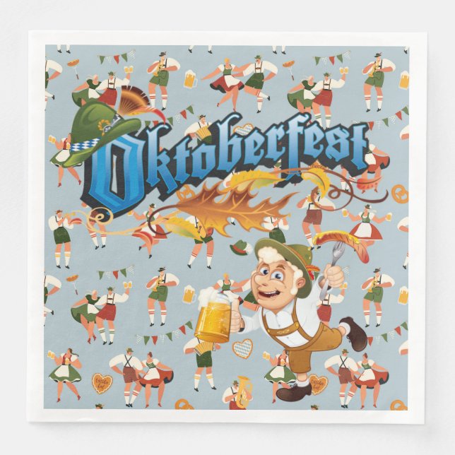 Serviette En Papier Danseurs de l'Oktoberfest (Devant)