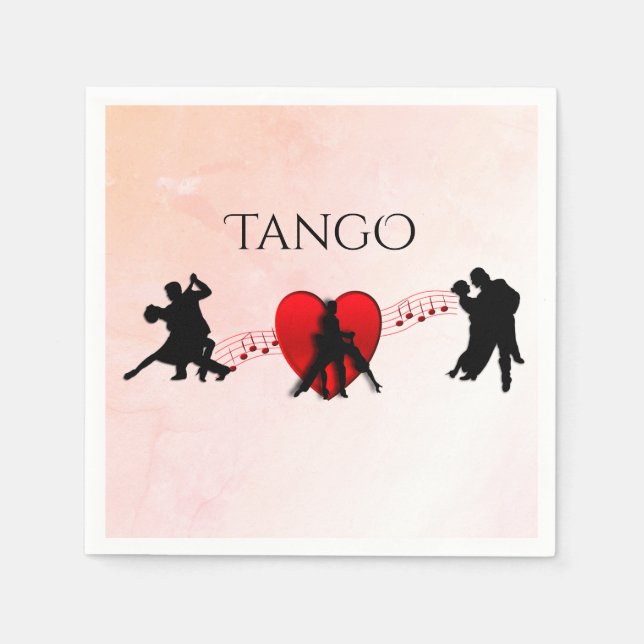 Serviette En Papier Danseurs de tango (Devant)