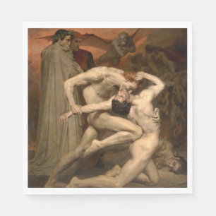 Serviette En Papier Dante et Virgile en enfer (par Bouguereau)