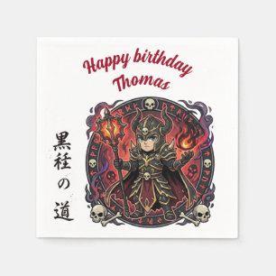 Serviette En Papier Dark Knight RPG Warrior Anime Chibi Gamer Birthday