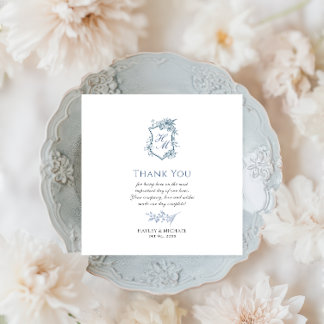 Serviette en papier de jardin français bleu Régenc