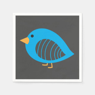 Serviette En Papier De jolies serviettes colorées d'oiseaux curieux