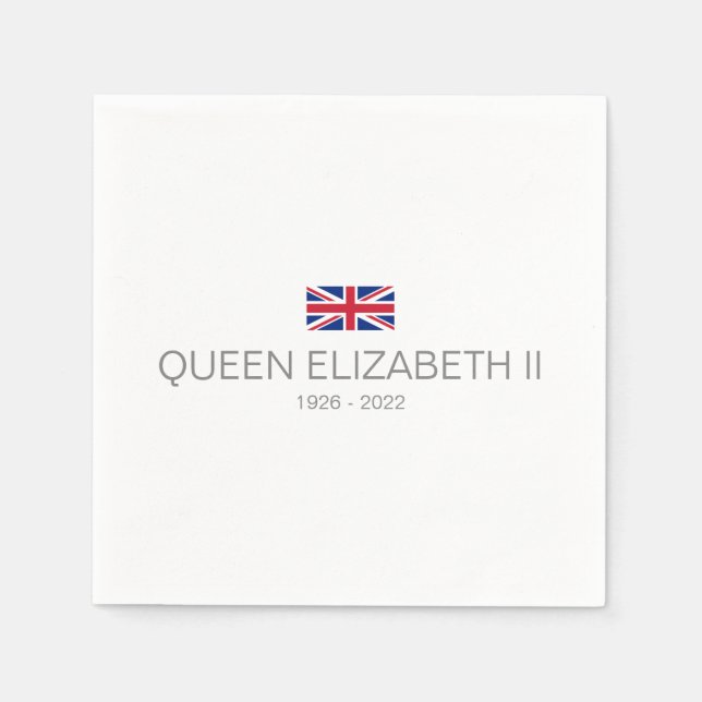 Serviette en papier de la reine Elizabeth II (Devant)