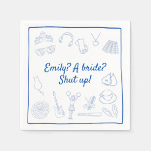 Serviette En Papier Début 2000's y2k mignon Princesse Bachelorette Cus