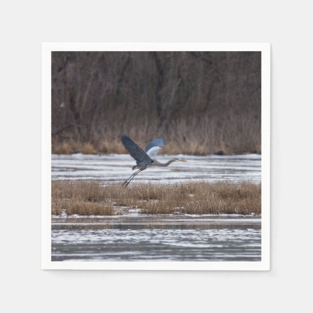 Serviette En Papier Décollage d'Heron (Devant)
