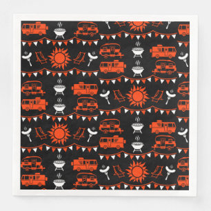 Serviette En Papier Décor camping Caravan