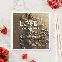 Décor de divorce drôle pour femmes Luxe Or 
