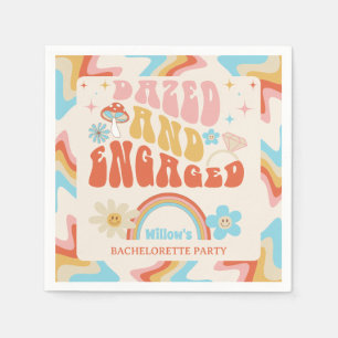 Serviette En Papier Décor De Fête De Bachelorette Dazé Et Engagé