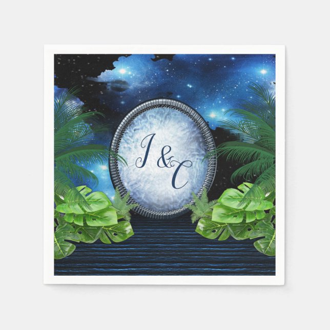 Serviette En Papier Décor de soirée Galaxy-Portal (Devant)