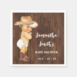 Serviette En Papier Décor du Little Cowboy Western Baby shower Party