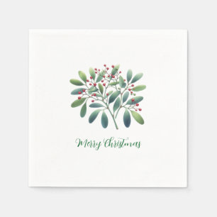 Serviette En Papier Décor simpliste Mistletoe Green