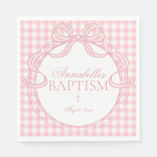 Serviette En Papier Décoration de table de baptême à nœud papillon coq