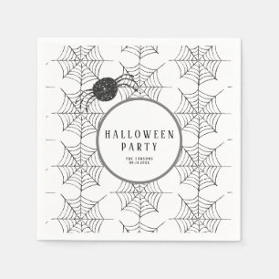 Serviette En Papier Décorations de fête d'Halloween Araignées Web Food