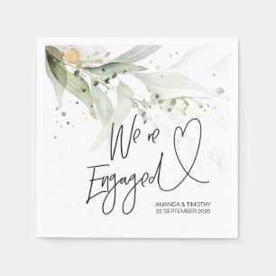 Serviette En Papier Décorations de la partie d'engagement Moderne Euca
