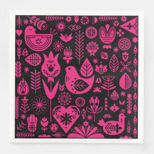 Serviette En Papier Décorations de Noël scandinaves nordiques