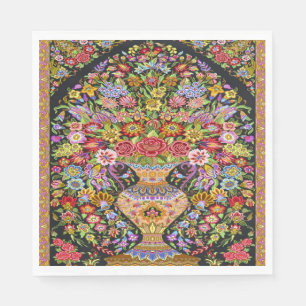 Serviette En Papier Découpage d'art floral Vintage persan turc