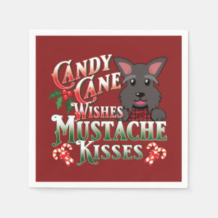 Serviette En Papier Découpage de chien écossais de Noël Terrier écossa