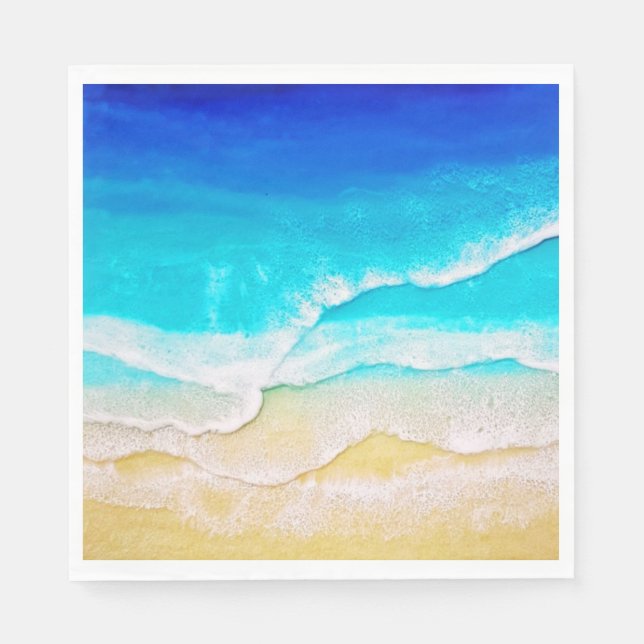 Serviette En Papier Découpage plage (Devant)