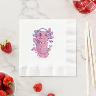 Serviette En Papier Défi de jeu Axolotl Blast