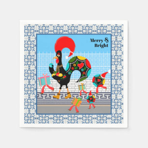 Serviette En Papier Défilé de Noël de la fête des costumes portugais