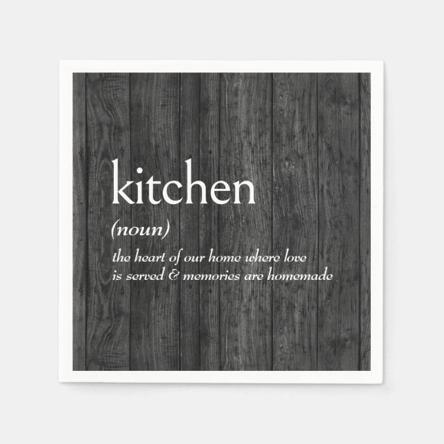 Serviette En Papier Définition du dictionnaire pour la cuisine (Devant)