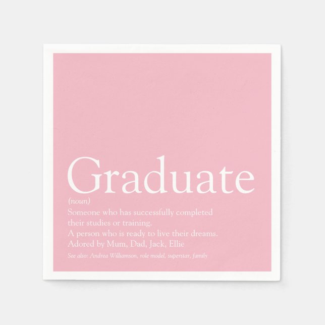 Serviette En Papier Définition Graduelle Fille rose moderne (Devant)