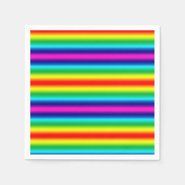 Serviette En Papier Dégradé arc-en-ciel. (Devant)