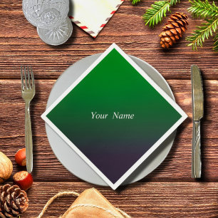 Serviette En Papier Dégradé Emeral profond