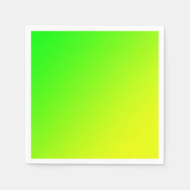 Serviette En Papier dégradé jaune vert (Devant)